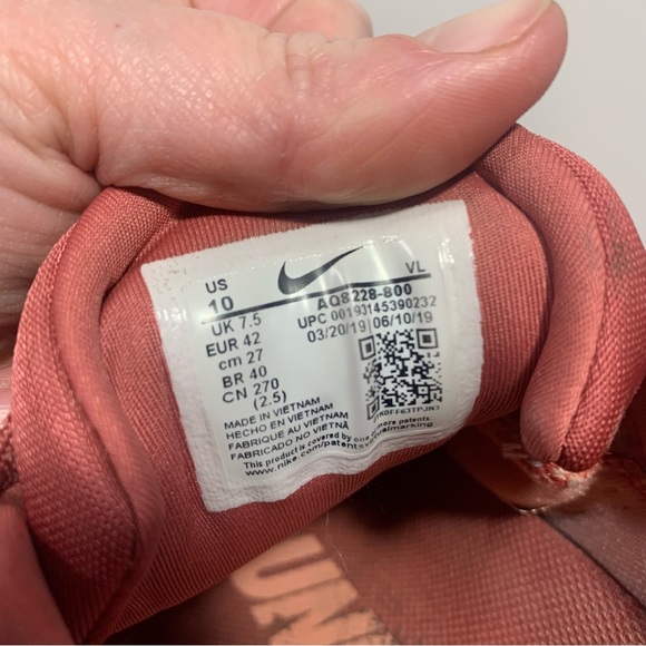 Nike Women's Air Zoom Winflo 6 Athletic Running Shoe Pink AQ8228-800 Size 10 - Picture 9 of 10